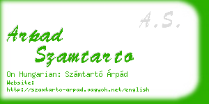 arpad szamtarto business card